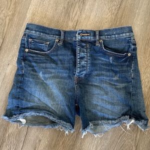 EXPRESS Vintage Distressed High Waist Shorts